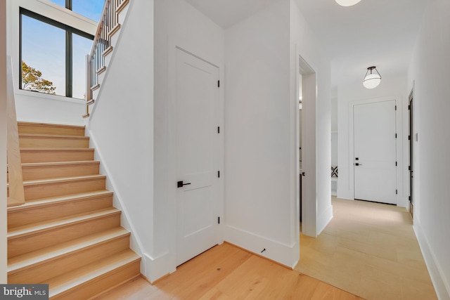 interior space featuring wood-type flooring