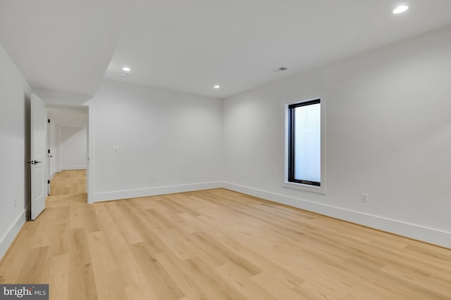 empty room featuring light hardwood / wood-style floors