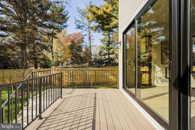 view of wooden deck