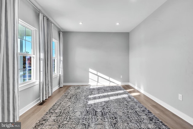 empty room featuring light hardwood / wood-style flooring