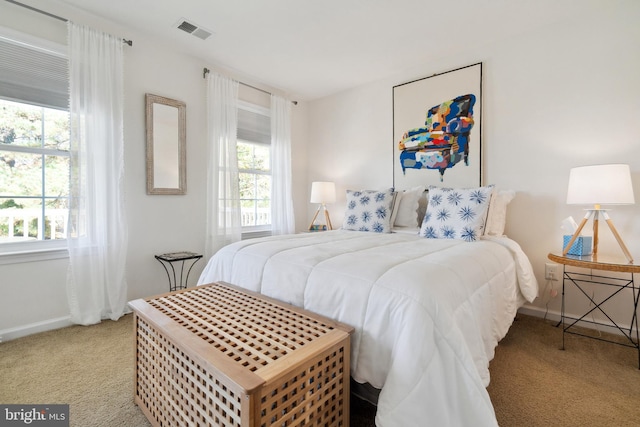 bedroom featuring carpet flooring