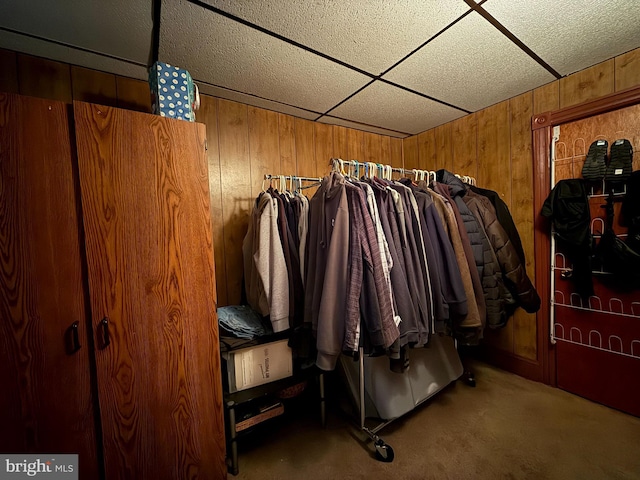 spacious closet with carpet flooring