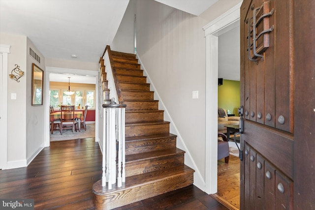 foyer featuring dark hardwood / wood-style flooring