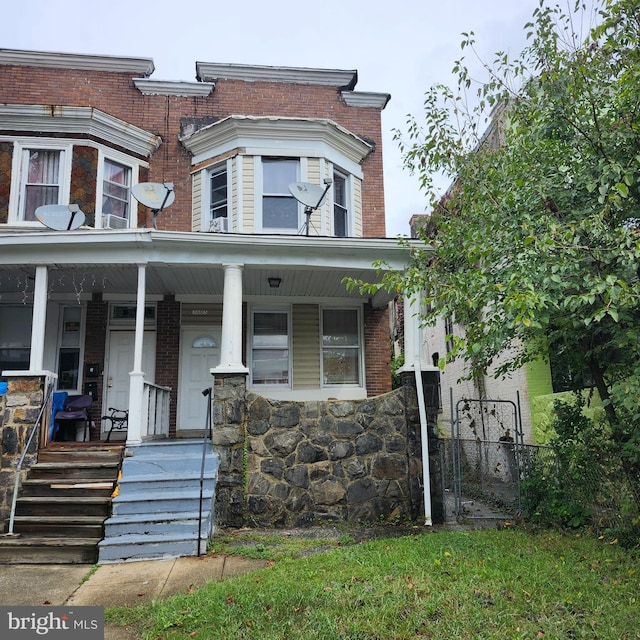 view of front of property with a porch