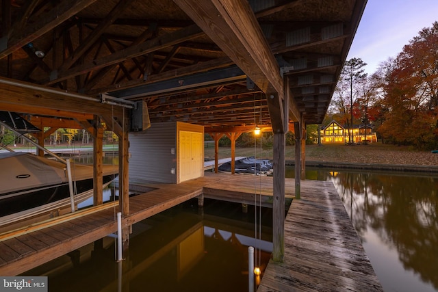 view of dock