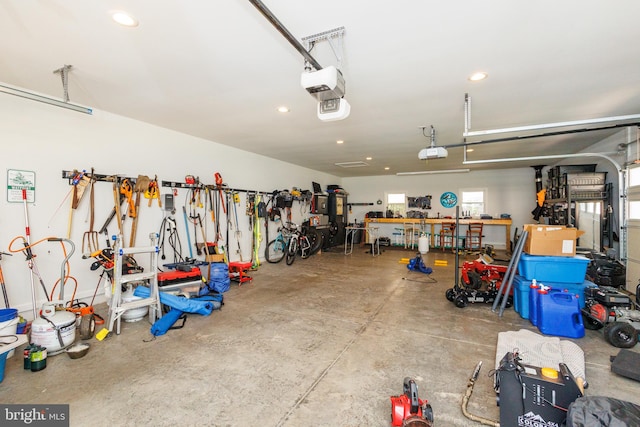 garage featuring a garage door opener