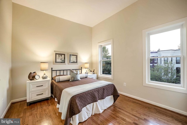 bedroom featuring light hardwood / wood-style flooring