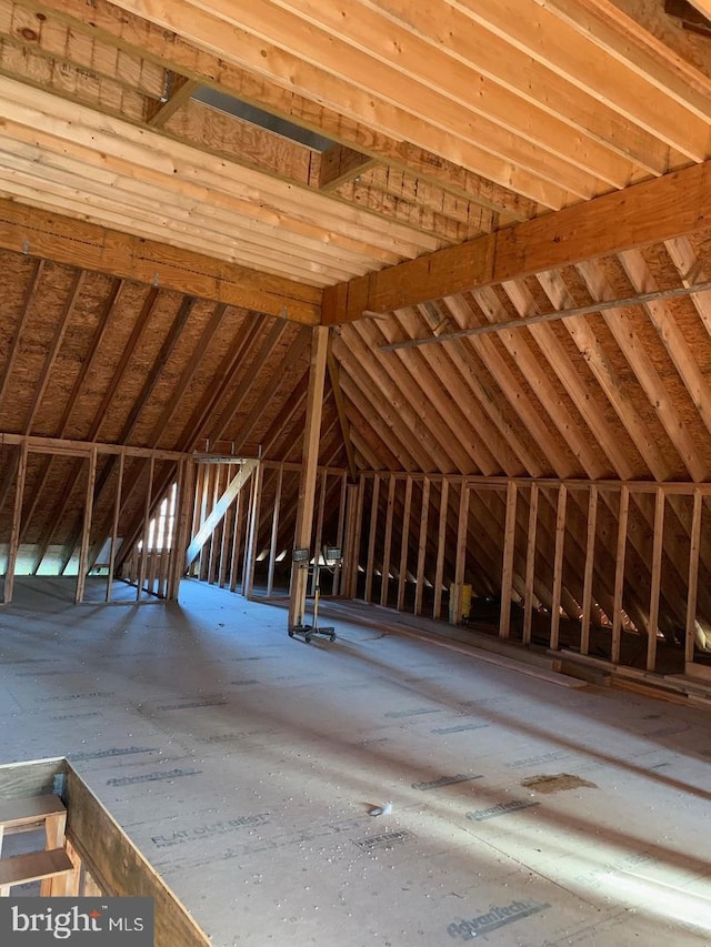 view of attic