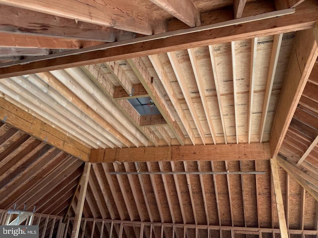 view of attic