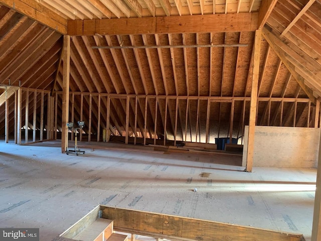 view of attic