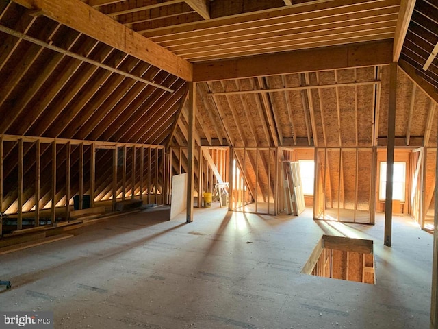 view of attic