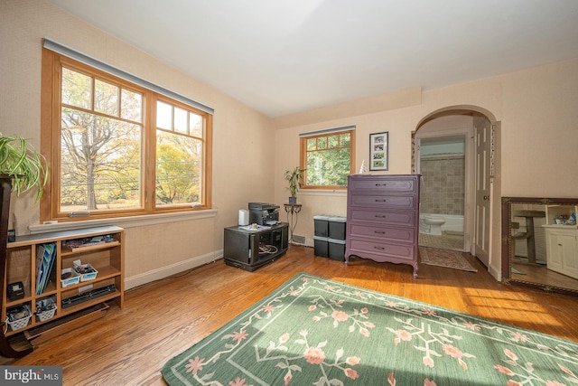 interior space featuring hardwood / wood-style flooring