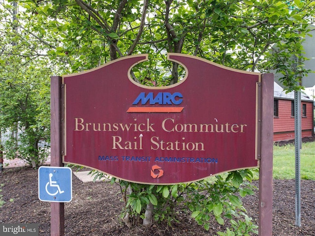 view of community sign