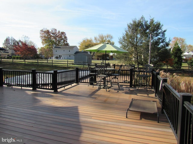 view of wooden terrace