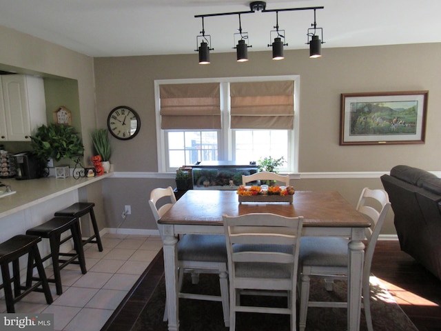 view of tiled dining area