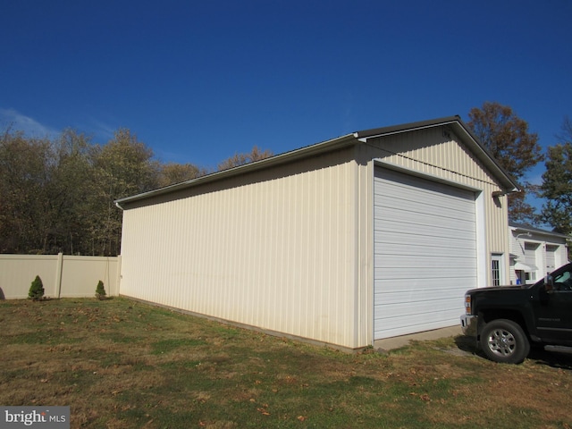 view of property exterior featuring a yard