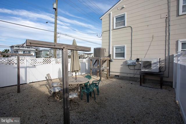 view of patio / terrace with ac unit