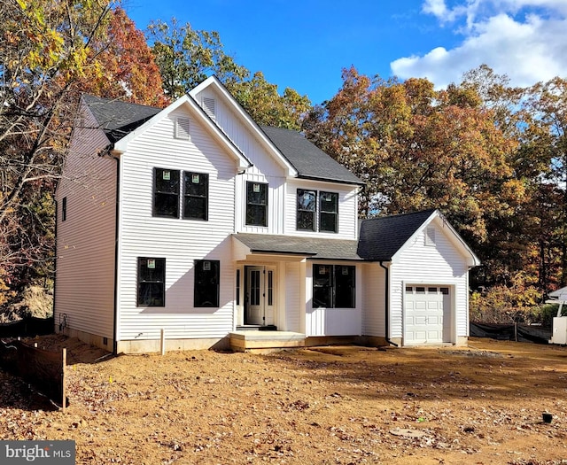 view of property featuring a garage