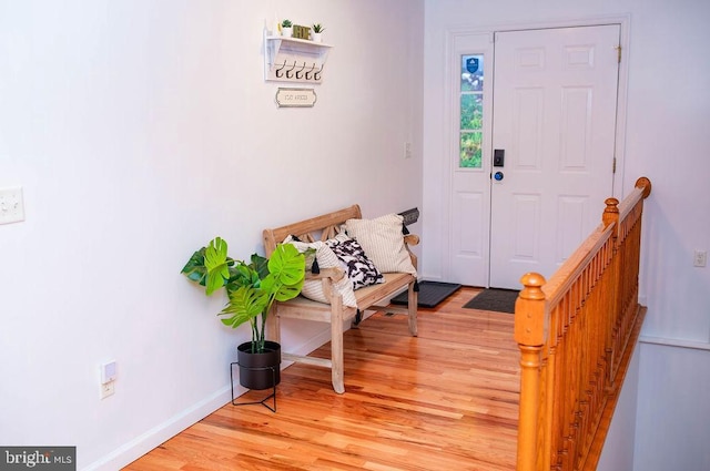 foyer featuring light wood-type flooring