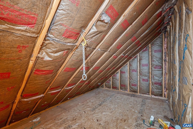 view of attic