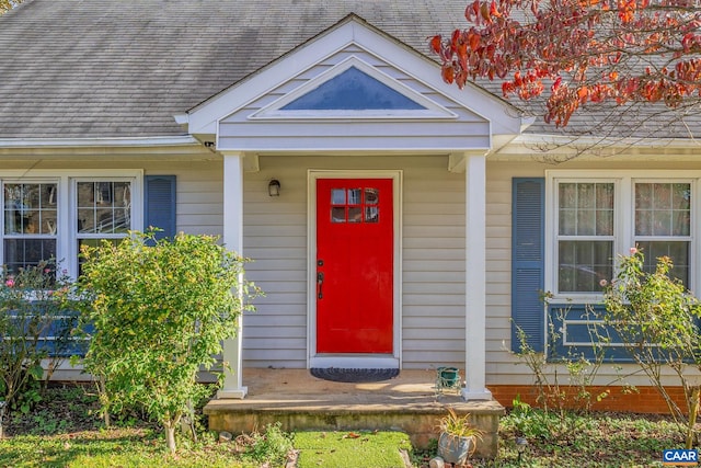 property entrance with a porch