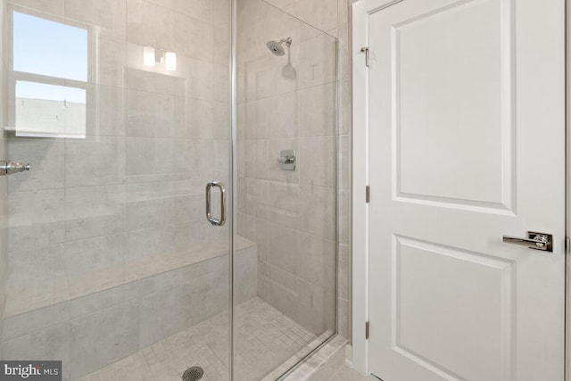 bathroom featuring walk in shower