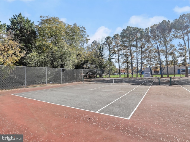 view of tennis court