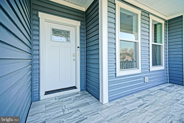 view of doorway to property