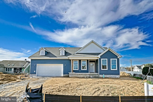 view of front of home featuring a garage