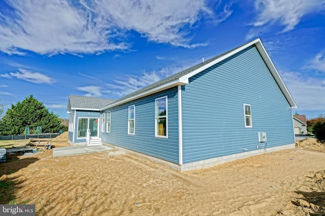 view of home's exterior with a patio area