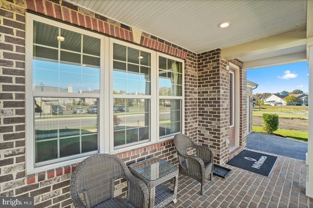 view of patio with covered porch