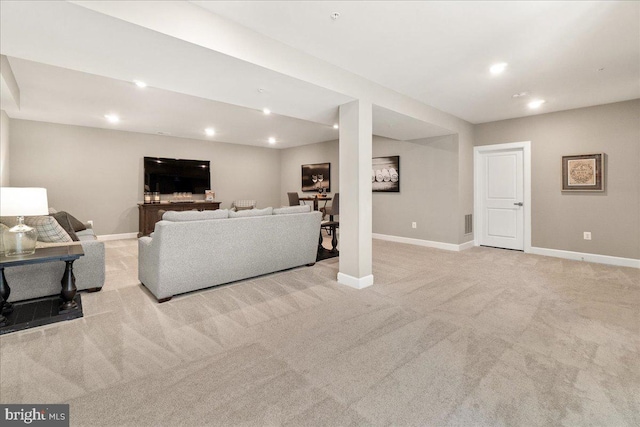 view of carpeted living room