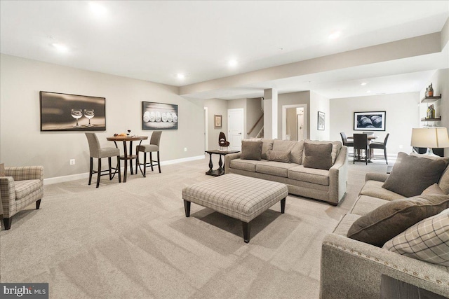 view of carpeted living room