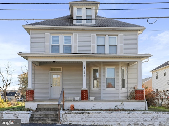 view of front facade with covered porch