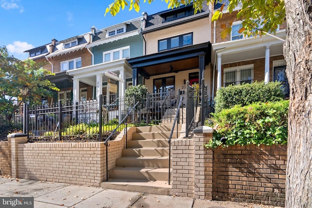 view of front of home with a porch