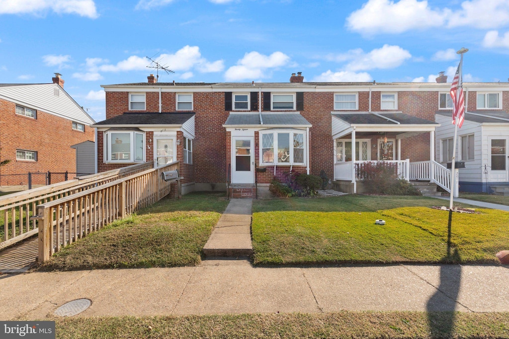 view of property with a front yard