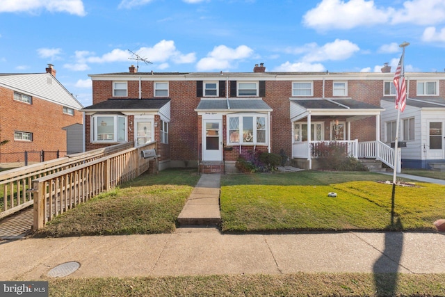 view of property with a front yard