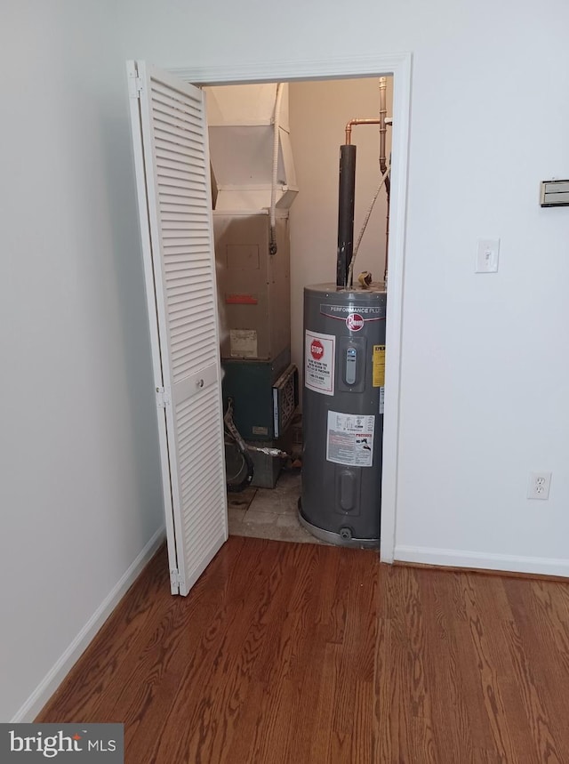 utilities with electric water heater and heating unit