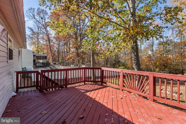 view of wooden deck