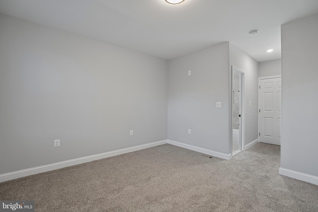 view of carpeted empty room