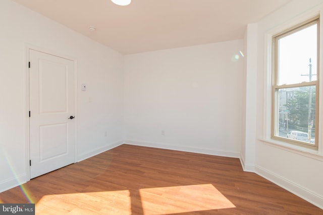 empty room featuring light hardwood / wood-style floors