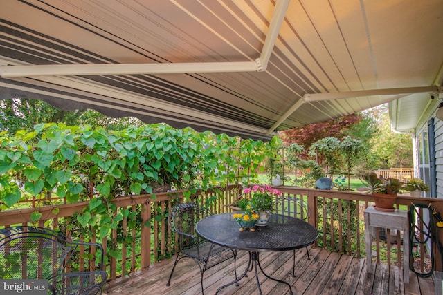 view of wooden deck