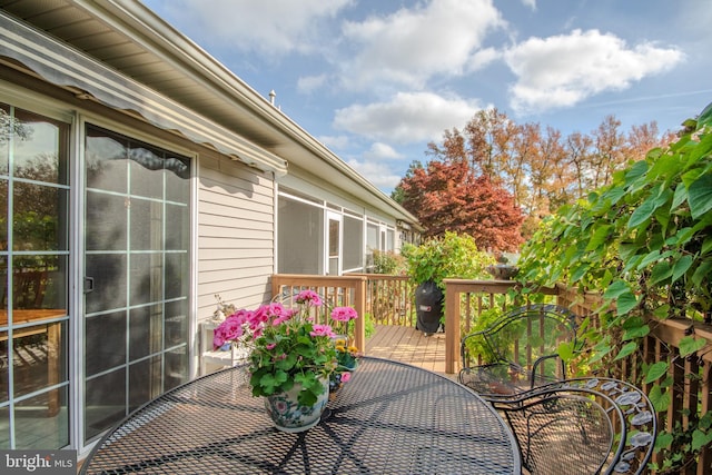 view of wooden deck