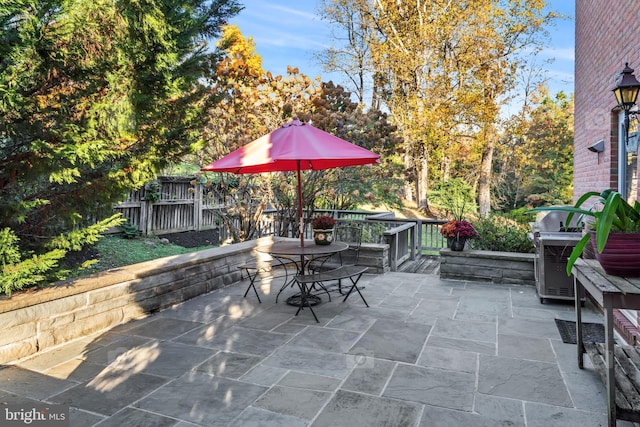 view of patio / terrace with area for grilling