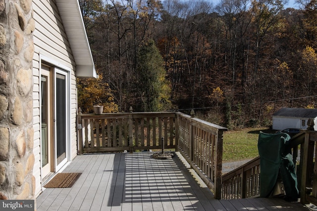 view of wooden terrace