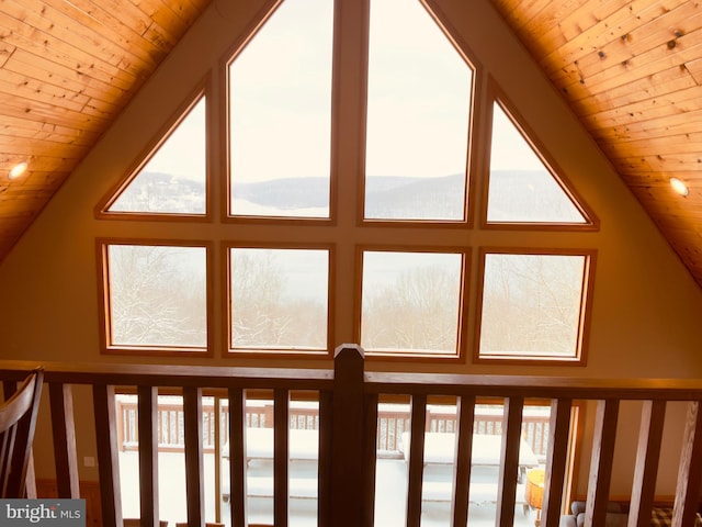 interior details featuring beamed ceiling and wooden ceiling