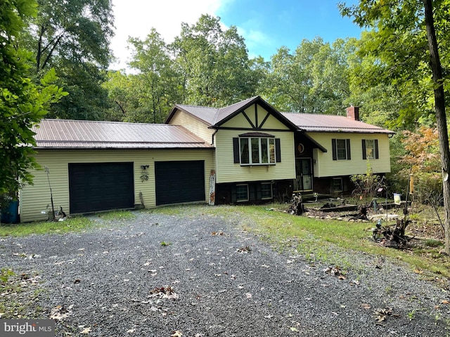 bi-level home with a garage