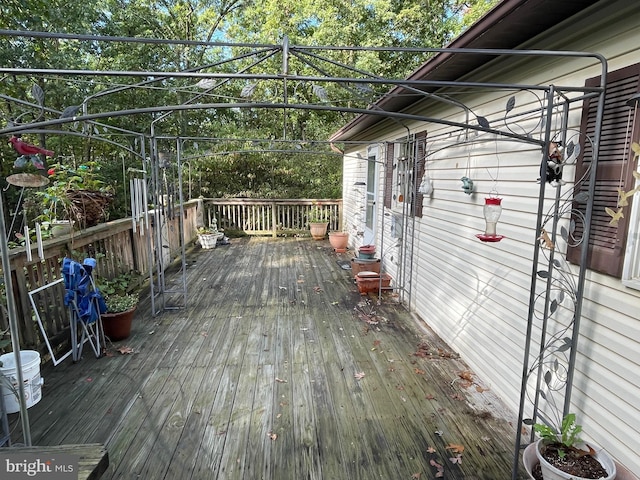 view of wooden deck