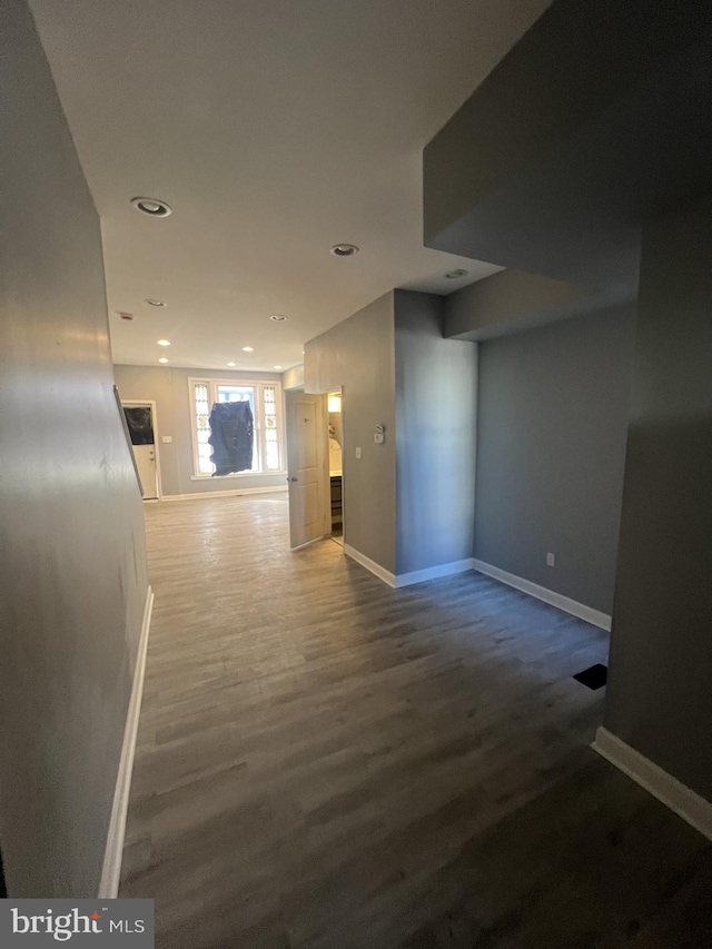 interior space featuring wood-type flooring