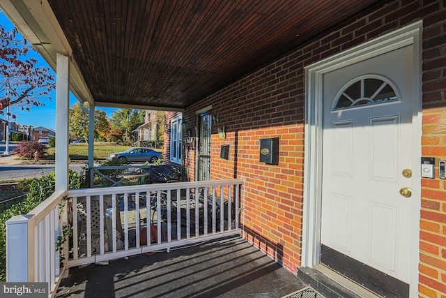 exterior space featuring a porch